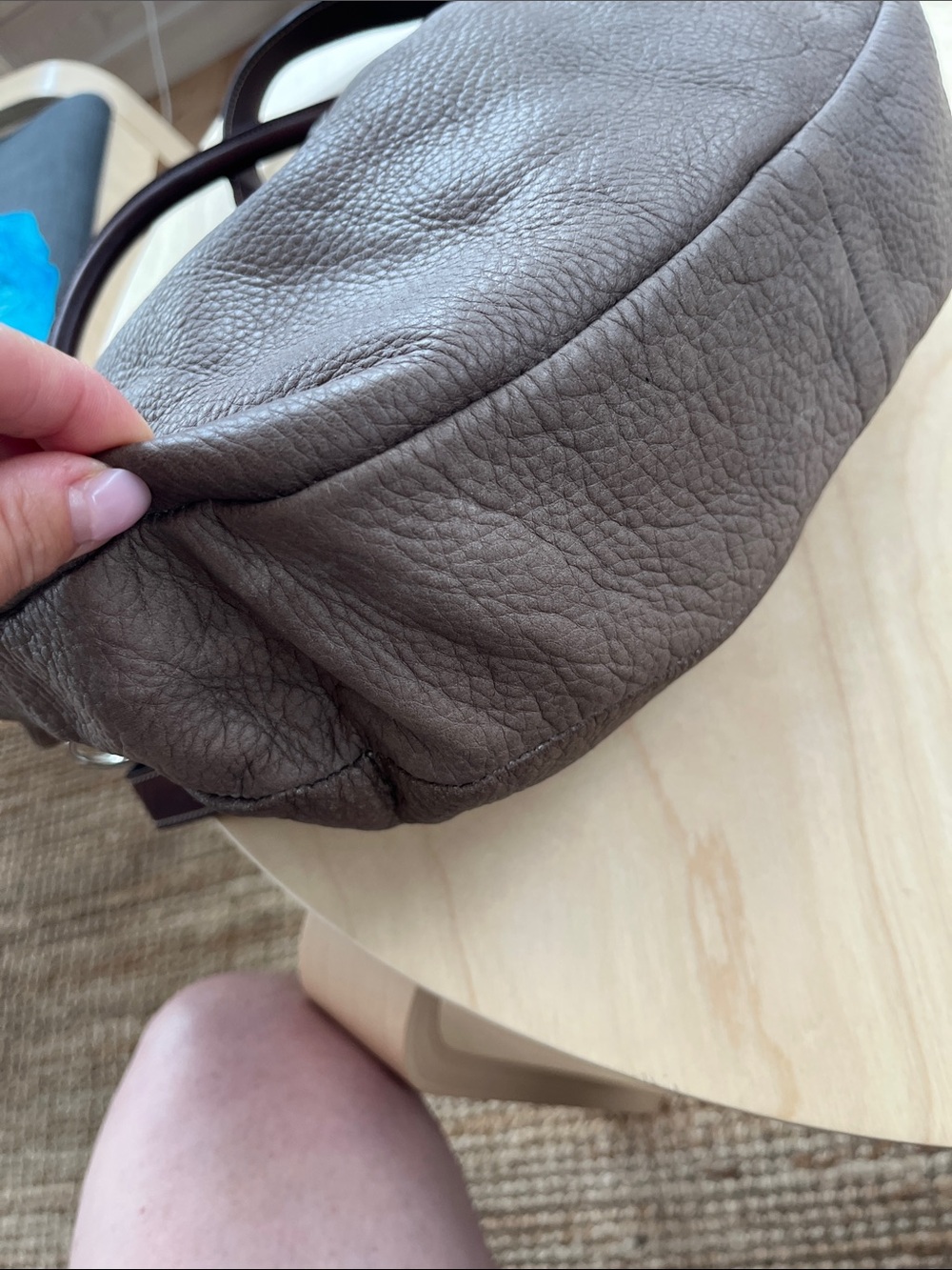 Vintage Roots Large Olivia Taupe Leather Bag - Picture 4 of 13